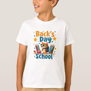 T-shirt met leuke kat voor terug naar school