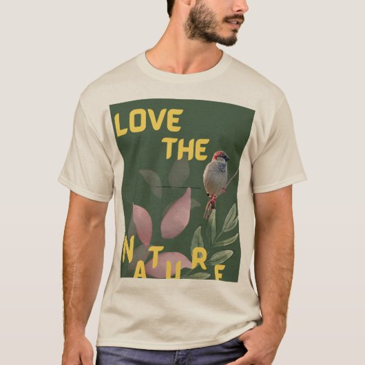 T-shirt met liefde voor de natuur (Voorkant)