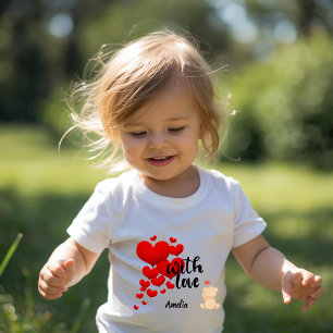 T-shirt met liefde voor peuters, met naam