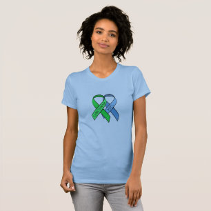 T-shirt met lintjes voor bewustzijn van Lyme-ziekt