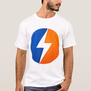 T-shirt met logo van vette gespleten bliksemschich