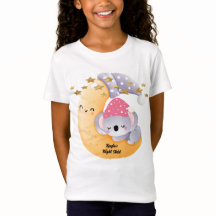 T-shirt met maan en slaperige koala