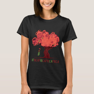 T-shirt met mahonie en vrouwen uit Afrika