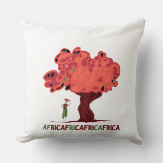 T-shirt met mahonie en vrouwen uit Afrika Kussen