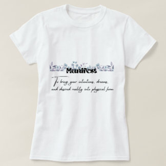 T-shirt met manifest definitie grafiek