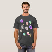 T-shirt met meerdere schedels voor mannen (Voorkant volledig)