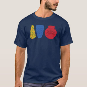 T-shirt met moderne Egyptische vazen