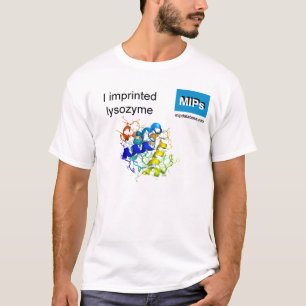 T-shirt met moleculaire structuur van lysozym