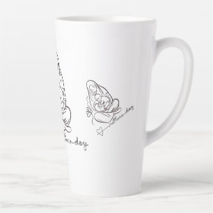 T-shirt met mooie ontwerp voor Moederdag Latte Mok