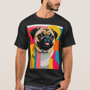 T-shirt met mopshond