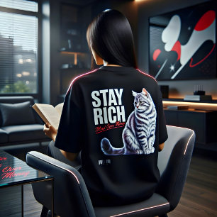 T-Shirt met motivatie voor kattenliefhebbers met e