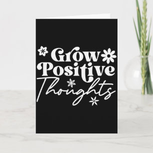 T-shirt met motiverende spreuk over positieve geda kaart