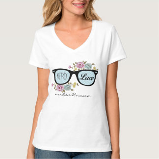 T-shirt met nerd en kant