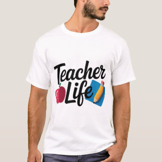 T-shirt met onderwijzersleven – Cute Apple & Potlo