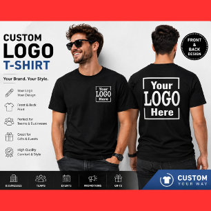T-shirt met op maat gemaakt logo voor op de voor-