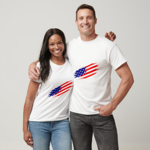 T-shirt met op maat gemaakt merk Amerikaanse vlag