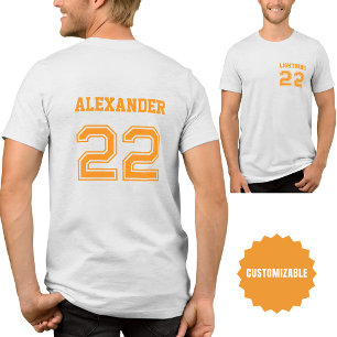 T-shirt met op maat gemaakte naam en nummer sportt