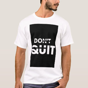 T-SHIRT MET OPDRUK 'GEEF NIET OP'