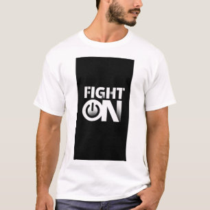 T-SHIRT MET OPDRUK VAN DE TEXST 'VECHT AAN'