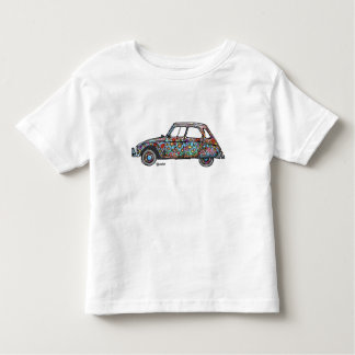 T-shirt met opdruk van gebloemde Citroen Dyane