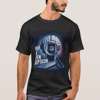 T-shirt met open scepticisme