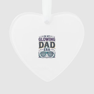 T-shirt met oplichtende vader tijdperk retro neon ornament