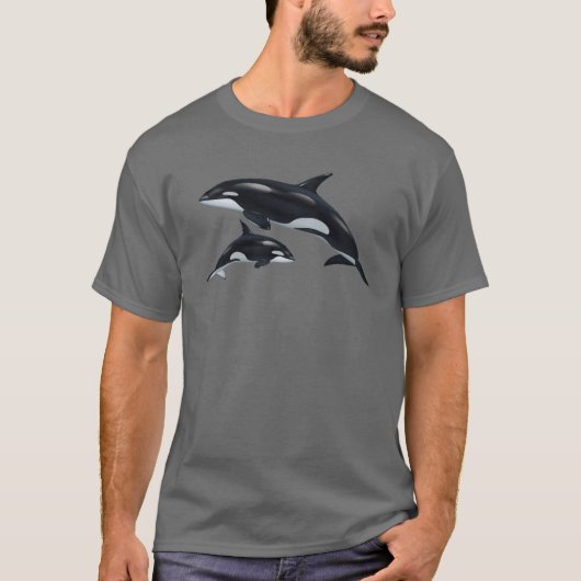 T-shirt met orka (Voorkant)