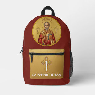 T-shirt met orthodoxe icoon van Sint-Nicolaas Bedrukte Rugzak