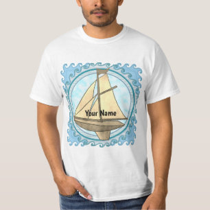 T-shirt met oude zeilboot