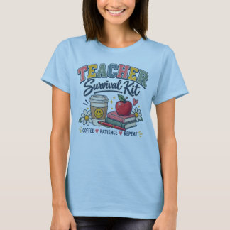 T-shirt met overlevingspakket voor leraren, grappi