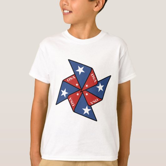 T-shirt met patriottische pink (Voorkant)