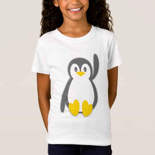 T-shirt met pinguïn-golf, meisjes (Voorkant)