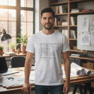 T-Shirt met plattegrond van cottage