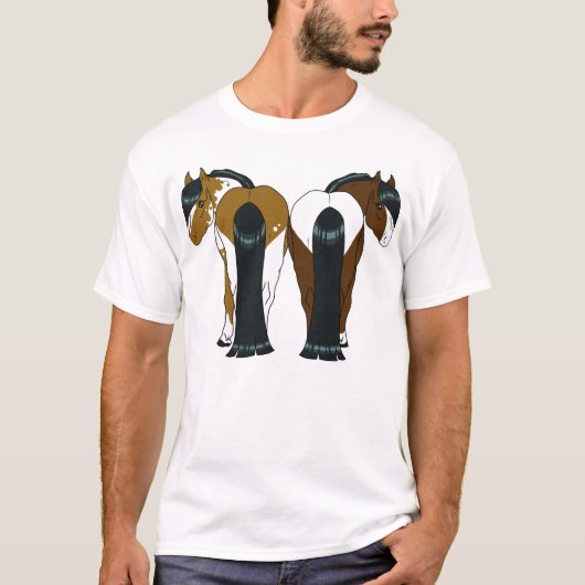 T-shirt met pony (Voorkant)