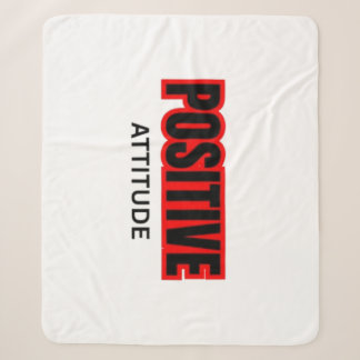 T-shirt met positieve attitude motivatie typografi sherpa deken