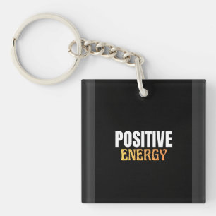 T-shirt met positieve levensvisie-quote sleutelhanger