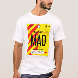 T-shirt met poster voor bagage in de luchthaven va