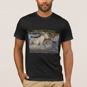 T-shirt met rennende paarden