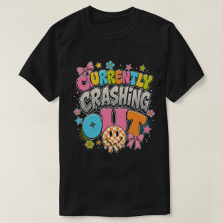 T-Shirt met Retro Y2K Grafische Print 'Currently C