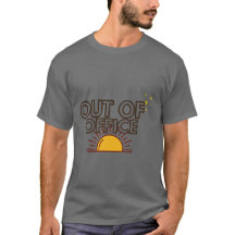 T-shirt met retro zonsondergang en 'Uit de running