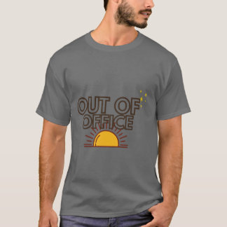 T-shirt met retro zonsondergang en 'Uit de running