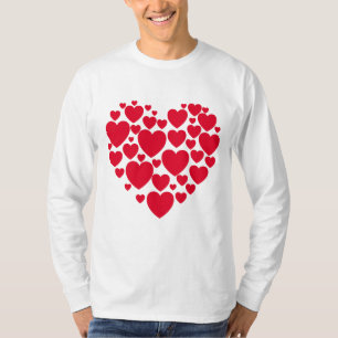 T-shirt met rode harten