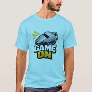 T-shirt met scheidsrechterfluitje 'Game On'
