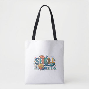 T-Shirt met schelpenonderkomens - Grafisch ontwerp Draagtas