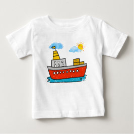 T-shirt met schip voor kinderen