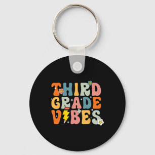 T-shirt met sfeer van de derde klas 3e Retro terug Sleutelhanger