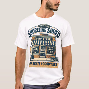 T-shirt met Shoreline Shred-ontwerp