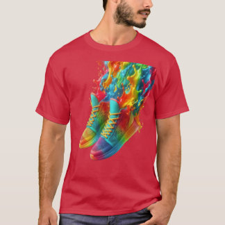 T-shirt met sneakers