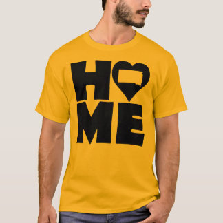 T-shirt met South Dakota Home Heart State Tees