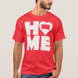 T-shirt met South Dakota Home Heart State Tees